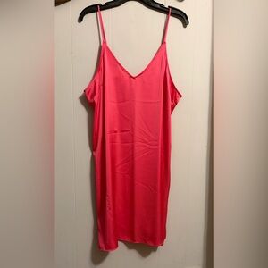 stars above Bright Coral Pink night gown
